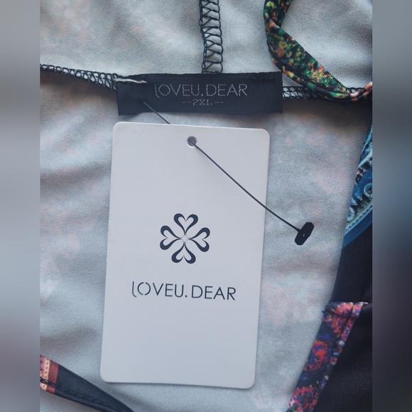 Loveudear Kaleidoscope Print Hoodie Dress, BNWT, Size 2X - Picture 7 of 8